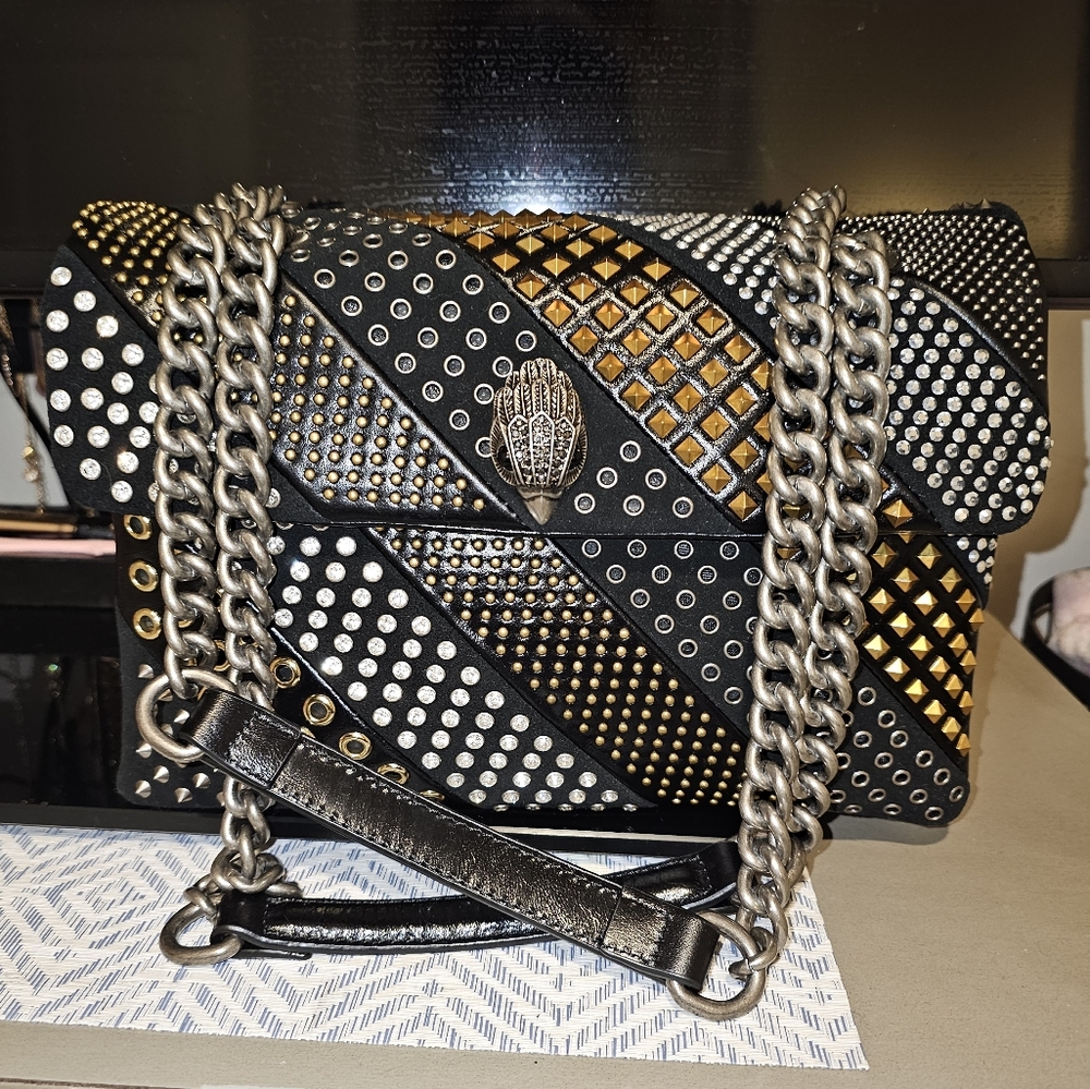 Kurt Geiger London Kensington Large Stud Stripe Shoulder Bag